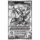 Digimon card game booster pack with 'Billion Bullet' design on a white background