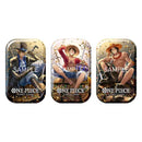 One Piece Card Game Tin Pack Set Vol.2 TS-02 set of three tins in packaging.
