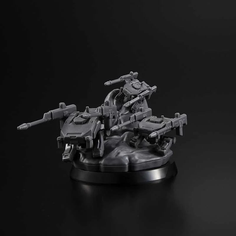 Model of a futuristic battle tank on a black background