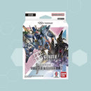 Packaging for the Flash of Radiance Starter Deck for the Gundam card game.