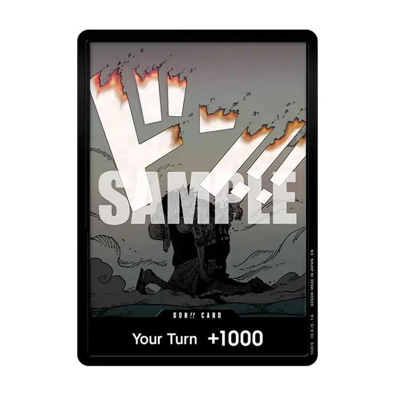Card with 'SAMPLE' text and game interface design on a gray background