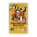 One Piece Card Game The World's Strongest Warriors OP-17 Booster Pack packaging with set artwork.