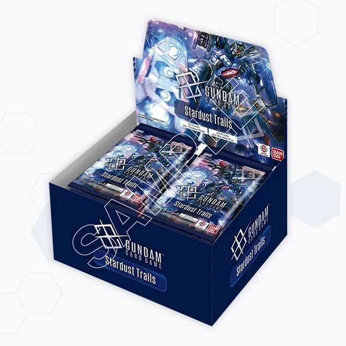 Gundam Card Game Stardust Trails GD06 Booster Box packaging featuring official expansion artwork.