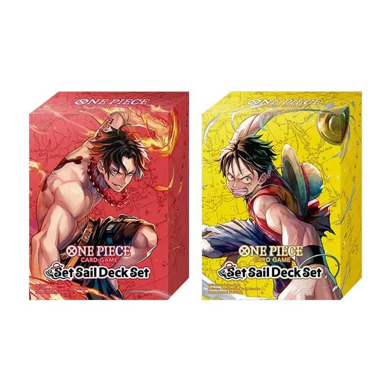 One Piece Card Game Set Sail Deck Set SD-01 box featuring Luffy and Ace.