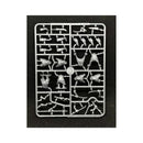 Set of small plastic figures on a black background