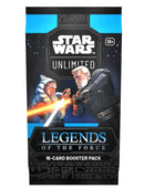 Star Wars Unlimited Legends of the Force booster pack with two characters facing each other.