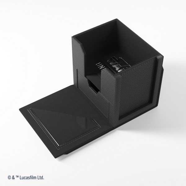 Black deck box with carbon fiber texture on a white background, featuring Lucasfilm branding.