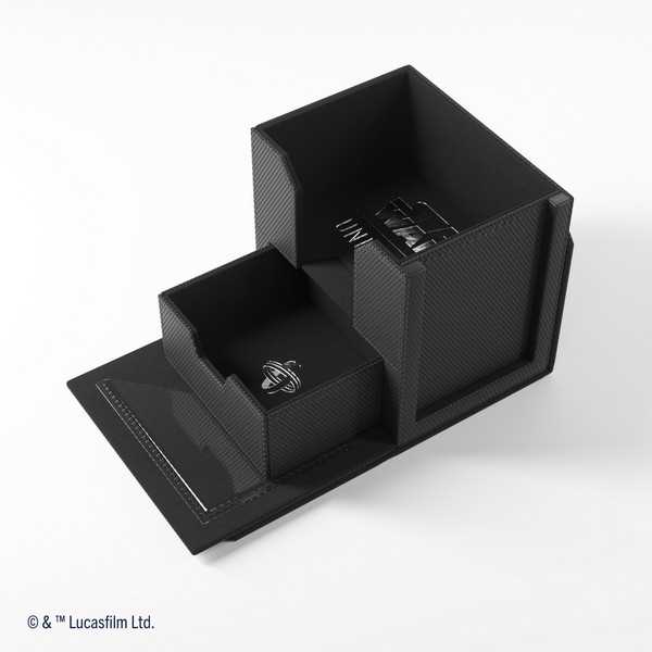 Black textured box with a smaller black box inside on a white background, featuring Lucasfilm logo.