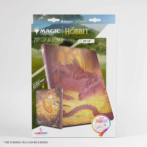 Gamegenic Magic: The Gathering The Hobbit Smaug’s Mox Amber 18-Pocket Zip-Up Album featuring Smaug artwork.