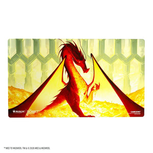 Gamegenic Magic: The Gathering The Hobbit Smaug the Golden Shiny Playmat featuring Smaug artwork.