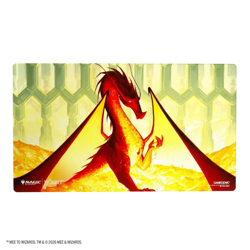 Gamegenic Magic: The Gathering The Hobbit Smaug the Golden Shiny Playmat featuring Smaug artwork.