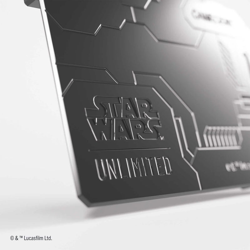 Close-up of a Star Wars Unlimited product with branding on a light gray background