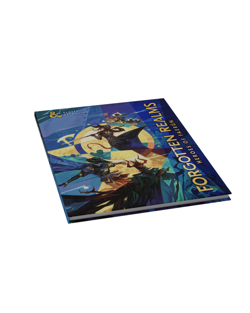 Book titled 'Forgotten Realms' on a white background