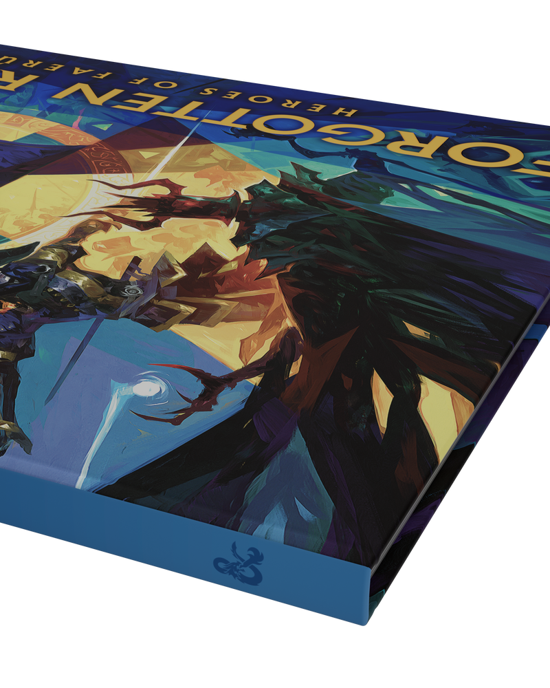 Dungeons & Dragons Heroes of Faerûn alternate cover book with unique Forgotten Realms artwork.