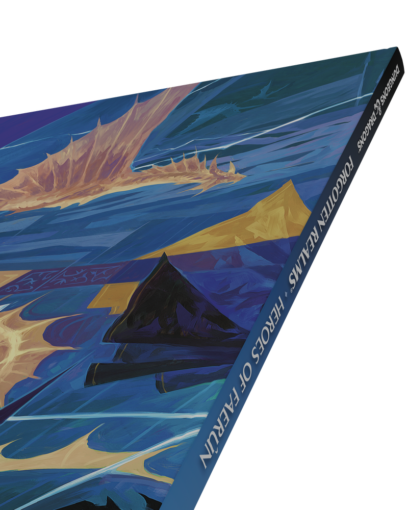 Dungeons & Dragons Heroes of Faerûn alternate cover book with unique Forgotten Realms artwork.