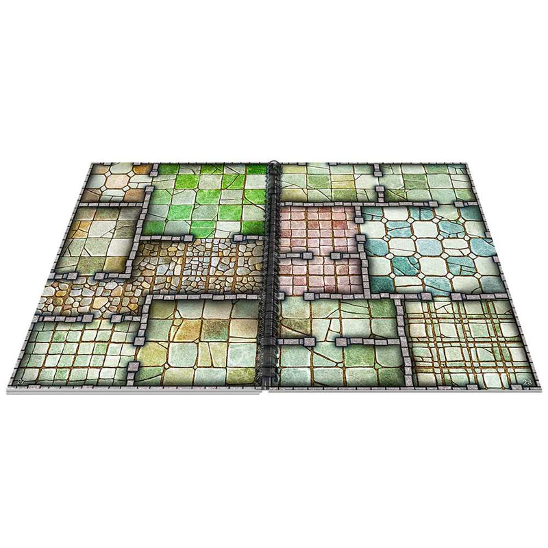Stained glass-style board game mat with geometric pattern on a white background
