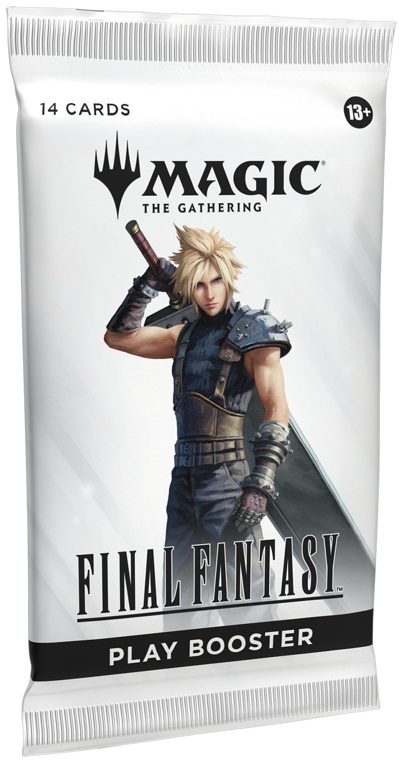 Magic The Gathering Final Fantasy play booster pack with character illustration on white background