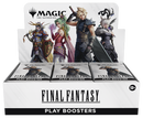 Box of 'Final Fantasy' play boosters featuring characters from 'Magic: The Gathering' on a white background.