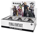 Box of 'Final Fantasy' play boosters with character images on a white background