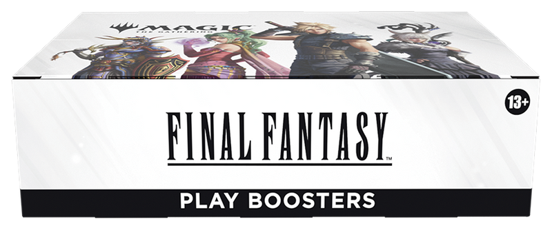 Final Fantasy play boosters packaging with characters on a white background