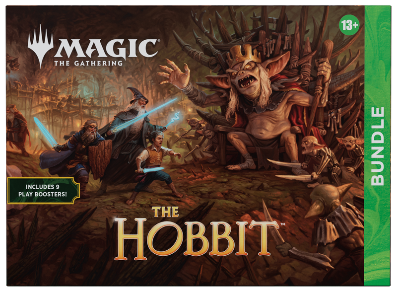 Magic: The Gathering The Hobbit Bundle packaging featuring Middle-earth themed artwork.