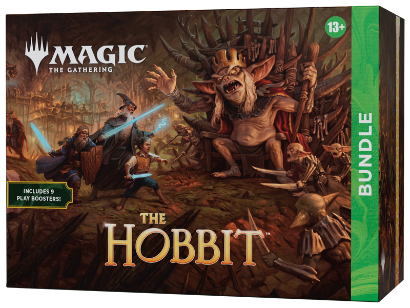 Magic: The Gathering The Hobbit Bundle packaging featuring Middle-earth themed artwork.