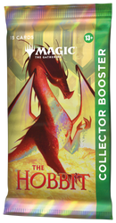 Magic: The Gathering The Hobbit Collector Booster Pack packaging featuring Middle-earth themed artwork.