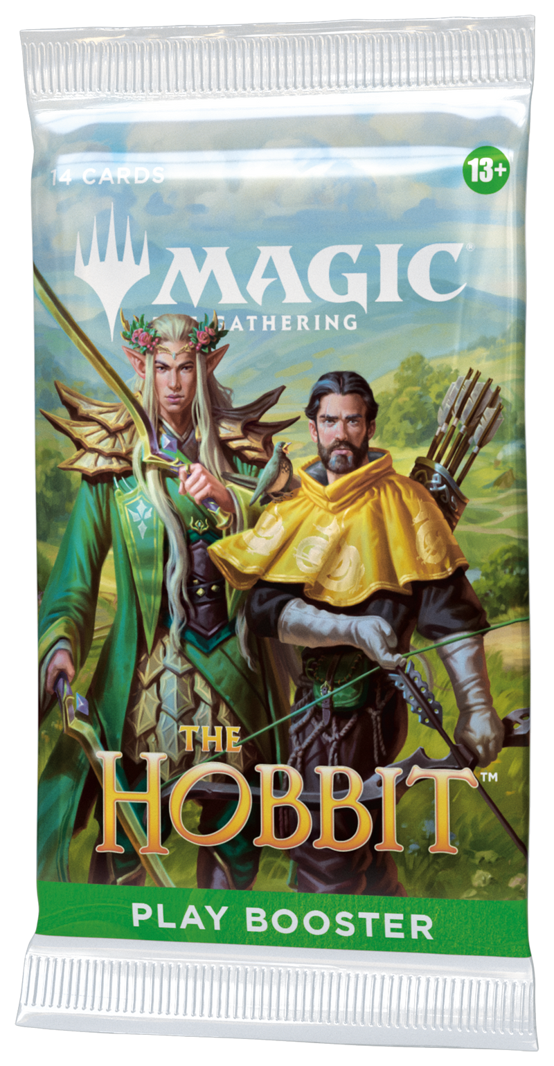 Play booster pack for 'Magic: The Gathering' featuring 'The Hobbit' theme.