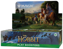 Magic: The Gathering The Hobbit Play Booster Box packaging featuring Middle-earth themed artwork.