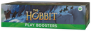 The Hobbit play boosters packaging with characters and mountains on a blue background.