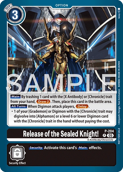 Release of the Sealed Knight! [P-204] (Store Tournament 2025 Vol.4 Participation Pack) [Promotional Cards]