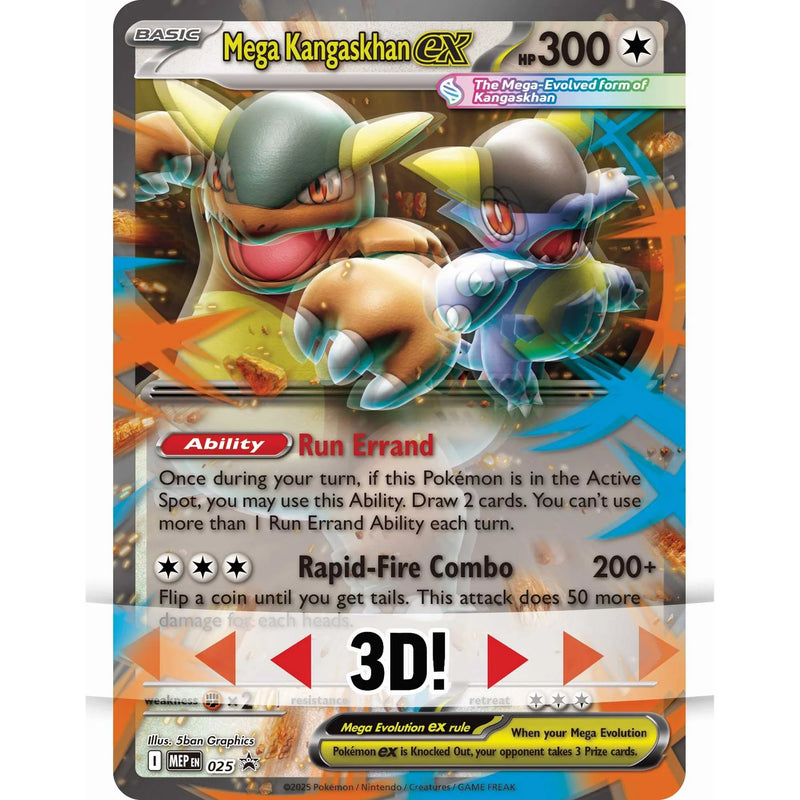 Mega Kangaskhan EX trading card with character illustration and text details