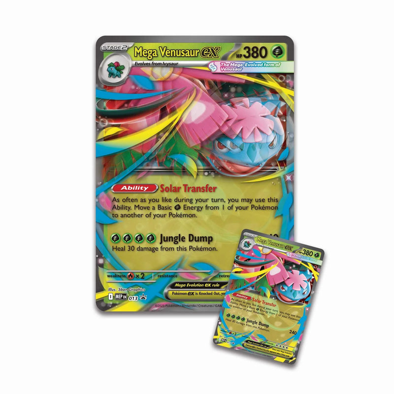 Pokémon trading card featuring Mega Venusaur EX on a white background