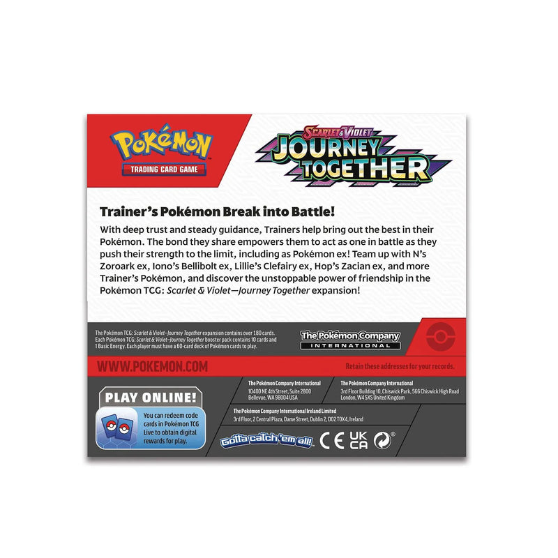 Pokémon Journey Together Booster Box packaging.