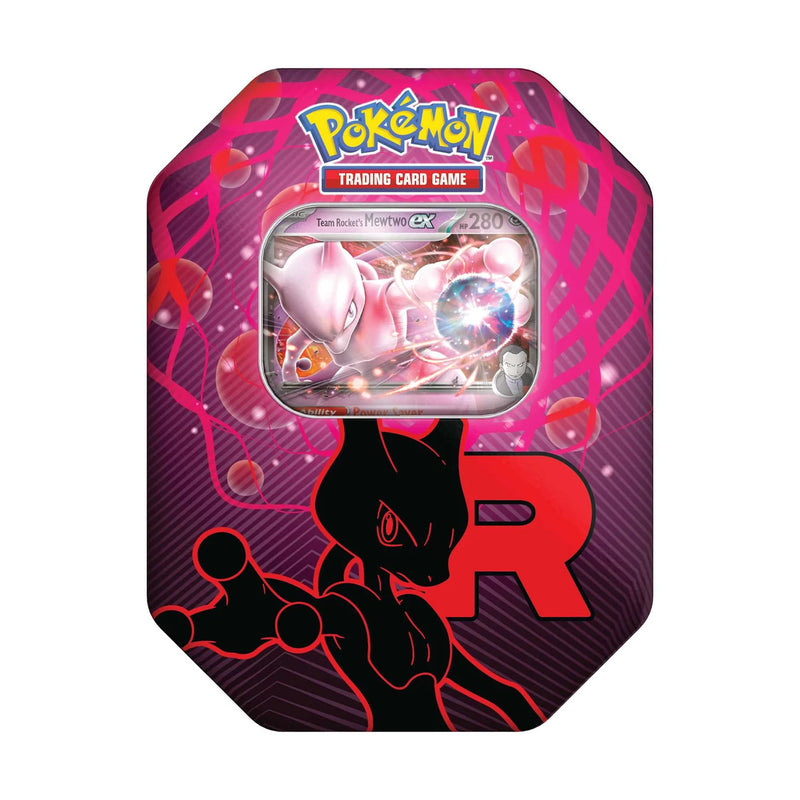 Pokémon trading card game packaging with a character silhouette and red 'R' on a pink background