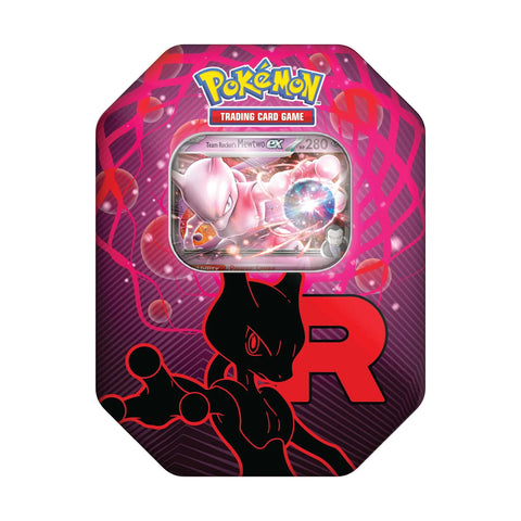 Pokémon trading card game packaging with a character silhouette and red 'R' on a pink background
