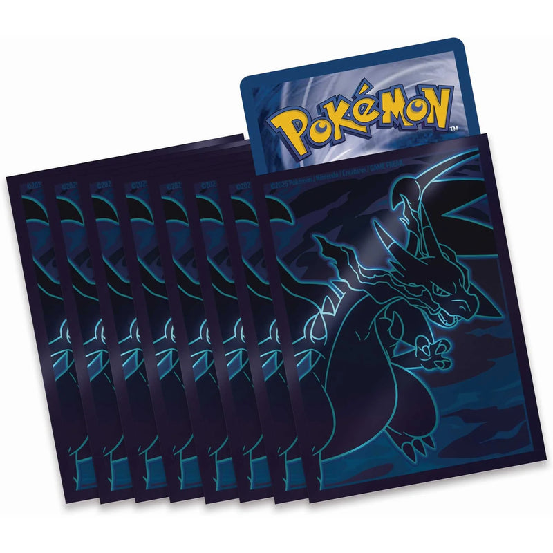Pokémon trading card packs with Charizard design on a white background