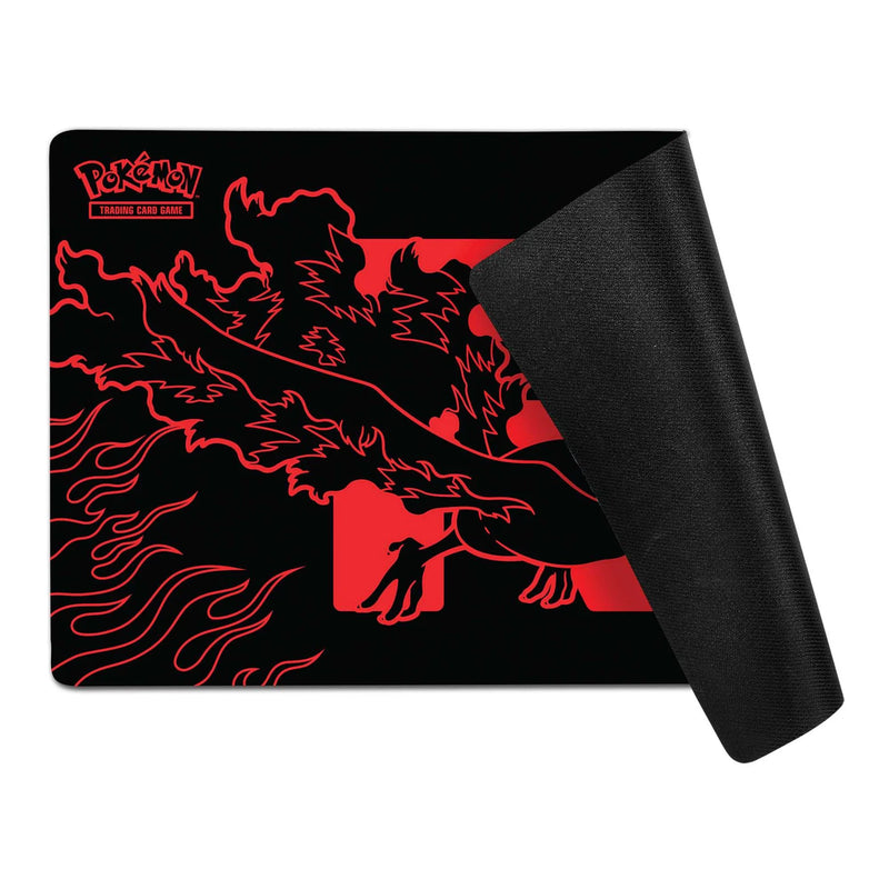 Pokémon Team Rocket’s Moltres ex Ultra-Premium Collection box playmat.
