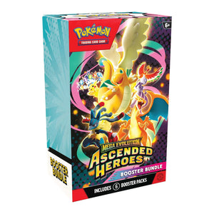 Packaging of the Pokemon Ascended Heroes Booster Bundle on a white background.