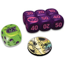 Pokémon Ascended Heroes Elite Trainer Box contents with themed artwork.