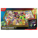 Pokémon Mega Zygarde EX Premium Collection packaging with trading cards and artwork.