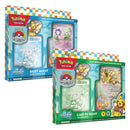 Two Pokémon trading card game packs with colorful designs and character illustrations on a white background.