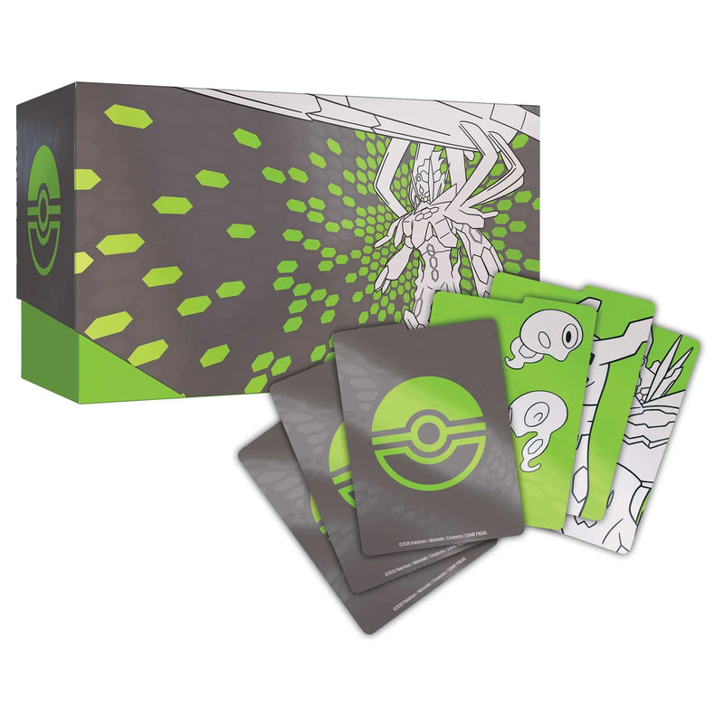 Pokémon Perfect Order Elite Trainer Box packaging with themed artwork and contents.