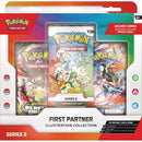 Pokémon trading card game packaging with illustrations of Pokémon characters.