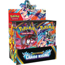 Pokémon Trading Card Game Mega Evolution Chaos Rising packaging on a white background