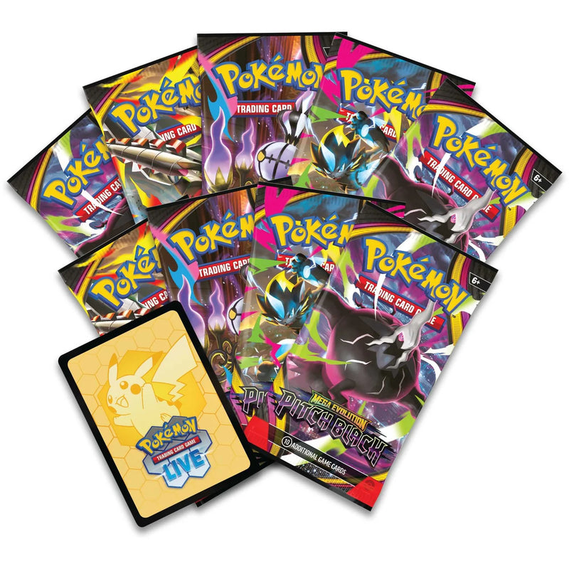 Collection of Pokémon trading card packs on a white background