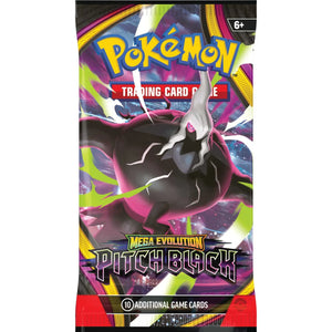 Pokémon trading card game pack with Mega Evolution Pitch Black theme