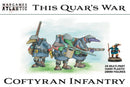 Coftyran Infantry figures from Wargames Atlantic with text about product details.