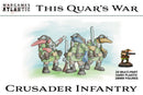 Wargaming figures for 'This Quar's War' Crusader Infantry set with Wargames Atlantic branding.