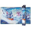 Disney Lorcana Hyperia City Set 14 Stitch and Angel Playmat featuring character artwork.”